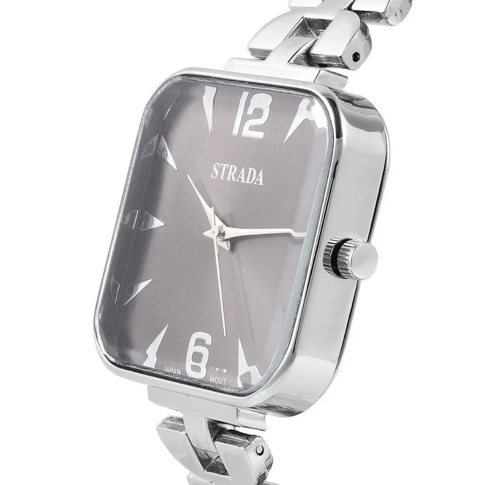 STRADA Watch in Silvertone and Stainless Steel Back